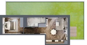2 pokoje, mieszkanie 41,00 m², parter, oferta nr B3.M4, Sosnovia, Sosnowiec, Dańdówka, ul. Mariana Maliny/Grzybowa