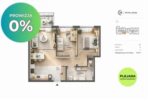 Mieszkanie trzypokojowe 57,88 m², Warszawa, Włochy, Popularna, Sprzedaż