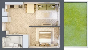 2 pokoje, apartament 39,15 m², parter, oferta nr 34, Marina Residence Puck, Puck, ul. Aleja Lipowa 4