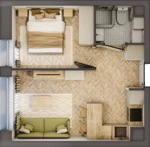 2 pokoje, apartament 30,17 m², piętro 2, oferta nr 79, Marina Residence Puck, Puck, ul. Aleja Lipowa 4