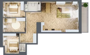 4 pokoje, apartament 91,17 m², piętro 1, oferta nr 6, Marina Residence Puck, Puck, ul. Aleja Lipowa 4