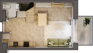 1 pokój, apartament 48,03 m², piętro 2, oferta nr 67, Marina Residence Puck, Puck, ul. Aleja Lipowa 4