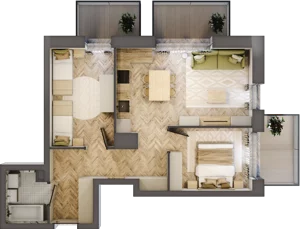 3 pokoje, apartament 54,54 m², piętro 2, oferta nr 19, Marina Residence Puck, Puck, ul. Aleja Lipowa 4