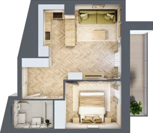 2 pokoje, apartament 37,12 m², piętro 1, oferta nr 40, Marina Residence Puck, Puck, ul. Aleja Lipowa 4