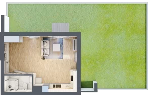 1 pokój, mieszkanie 36,83 m², parter, oferta nr M1, Osiedle Wędrowna bud. B1, Lublin, Sławin, ul. Wędrowna