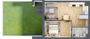 2 pokoje, mieszkanie 38,32 m², parter, oferta nr M7, Osiedle Wędrowna bud. B1, Lublin, Sławin, ul. Wędrowna