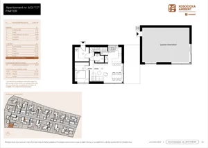 5 pokoi, mieszkanie 99,97 m², parter, oferta nr A13, Kosocicka Ambient, Kraków, Podgórze Duchackie, Piaski Wielkie, ul. Kosocicka