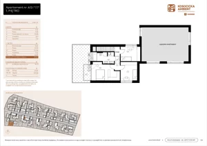 5 pokoi, mieszkanie 99,97 m², parter, oferta nr A13, Kosocicka Ambient, Kraków, Podgórze Duchackie, Piaski Wielkie, ul. Kosocicka