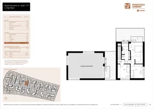 5 pokoi, mieszkanie 101,03 m², parter, oferta nr A22, Kosocicka Ambient, Kraków, Podgórze Duchackie, Piaski Wielkie, ul. Kosocicka