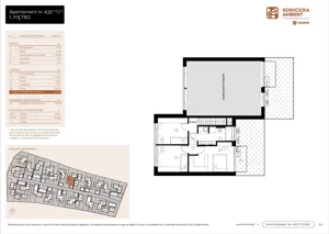 5 pokoi, mieszkanie 101,03 m², parter, oferta nr A25, Kosocicka Ambient, Kraków, Podgórze Duchackie, Piaski Wielkie, ul. Kosocicka