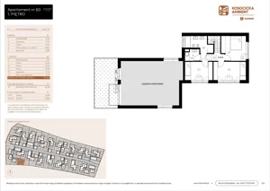 5 pokoi, mieszkanie 101,30 m², parter, oferta nr B3, Kosocicka Ambient, Kraków, Podgórze Duchackie, Piaski Wielkie, ul. Kosocicka