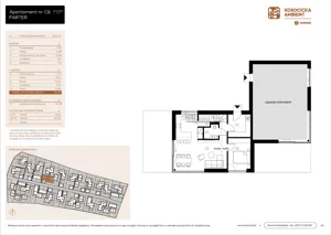 5 pokoi, mieszkanie 101,03 m², parter, oferta nr C8, Kosocicka Ambient, Kraków, Podgórze Duchackie, Piaski Wielkie, ul. Kosocicka