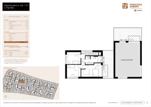 5 pokoi, mieszkanie 101,03 m², parter, oferta nr C8, Kosocicka Ambient, Kraków, Podgórze Duchackie, Piaski Wielkie, ul. Kosocicka