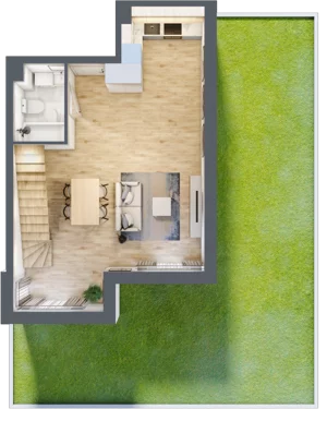 1 pokój, mieszkanie 75,38 m², parter, oferta nr B’.4, Osiedle Maureska, Toruń, Wrzosy, JAR, ul. Konrada Grasera 2 / Strobanda 6