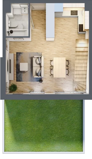 1 pokój, mieszkanie 67,54 m², parter, oferta nr B’.5, Osiedle Maureska, Toruń, Wrzosy, JAR, ul. Konrada Grasera 2 / Strobanda 6