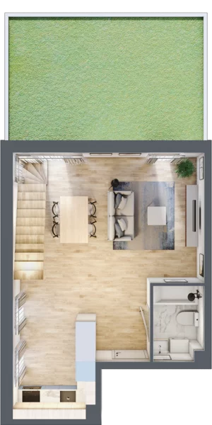 1 pokój, mieszkanie 74,81 m², parter, oferta nr D.30, Osiedle Maureska, Toruń, Wrzosy, JAR, ul. Konrada Grasera 2 / Strobanda 6