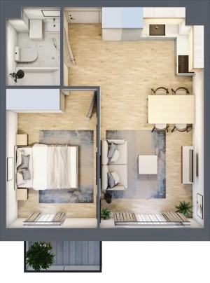 2 pokoje, mieszkanie 35,36 m², piętro 2, oferta nr D.35, Osiedle Maureska, Toruń, Wrzosy, JAR, ul. Konrada Grasera 2 / Strobanda 6