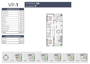 3 pokoje, mieszkanie 80,50 m², piętro 1, oferta nr 4, Av. de las Habaneras, Torrevieja, Av. de las Habaneras