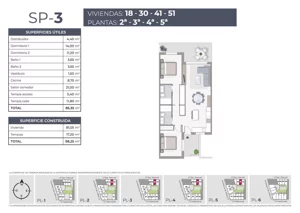 3 pokoje, mieszkanie 81,05 m², piętro 2, oferta nr 18, Av. de las Habaneras, Torrevieja, Av. de las Habaneras