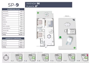 3 pokoje, mieszkanie 87,20 m², piętro 6, oferta nr 56, Av. de las Habaneras, Torrevieja, Av. de las Habaneras