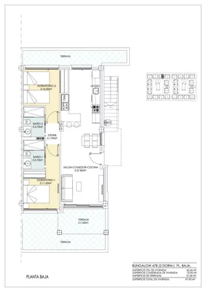 2 pokoje, mieszkanie 60,26 m², parter, oferta nr 47, Calpe, Torrevieja, c. Calpe