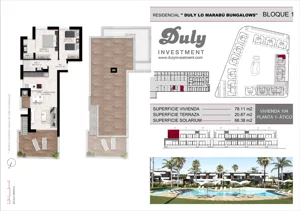 3 pokoje, mieszkanie 78,11 m², piętro 1, oferta nr 104, Lo Marabu, Quesada, c. Gijon