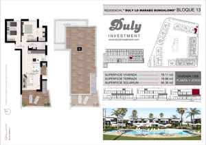 3 pokoje, mieszkanie 78,11 m², piętro 1, oferta nr 1306, Lo Marabu, Quesada, c. Gijon