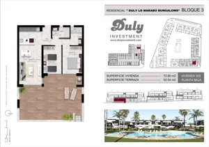3 pokoje, mieszkanie 72,90 m², parter, oferta nr 302, Lo Marabu, Quesada, c. Gijon