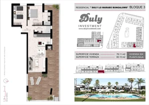 3 pokoje, mieszkanie 78,11 m², parter, oferta nr 304, Lo Marabu, Quesada, c. Gijon