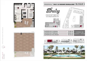 3 pokoje, mieszkanie 72,90 m², piętro 1, oferta nr 306, Lo Marabu, Quesada, c. Gijon