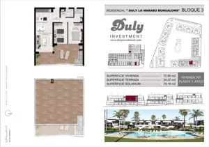 3 pokoje, mieszkanie 72,90 m², piętro 1, oferta nr 307, Lo Marabu, Quesada, c. Gijon