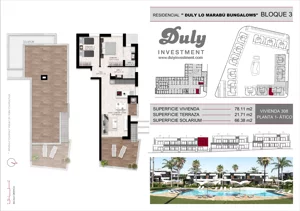 3 pokoje, mieszkanie 78,11 m², piętro 1, oferta nr 308, Lo Marabu, Quesada, c. Gijon