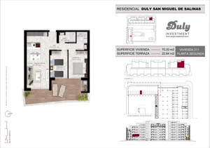 2 pokoje, mieszkanie 70,20 m², piętro 2, oferta nr D.211, San Miguel De Salinas, San Miguel de Salinas, c. Schubert / Verdi