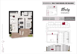2 pokoje, mieszkanie 70,20 m², piętro 2, oferta nr D.212, San Miguel De Salinas, San Miguel de Salinas, c. Schubert / Verdi
