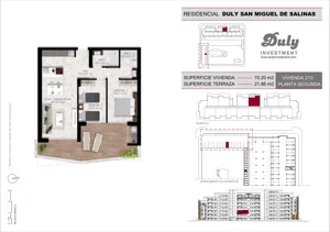 2 pokoje, mieszkanie 70,20 m², piętro 2, oferta nr D.213, San Miguel De Salinas, San Miguel de Salinas, c. Schubert / Verdi