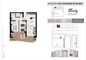 2 pokoje, mieszkanie 70,20 m², piętro 2, oferta nr D.215, San Miguel De Salinas, San Miguel de Salinas, c. Schubert / Verdi