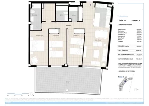 4 pokoje, mieszkanie 90,84 m², piętro 3, oferta nr P10 1E, Toros los Urb Aldea Beach, Alcorrín, c. de Los Fenicios
