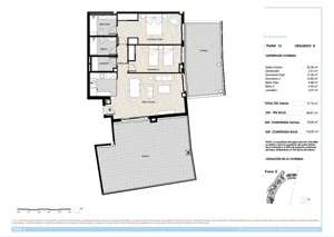3 pokoje, mieszkanie 77,10 m², piętro 2, oferta nr P13 2B, Toros los Urb Aldea Beach, Alcorrín, c. de Los Fenicios
