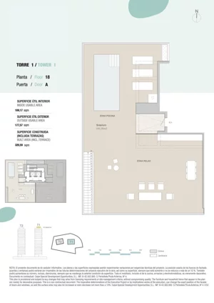 4 pokoje, mieszkanie 109,17 m², piętro 18, oferta nr 18A, Av. Europa, Calpe, Avenida Europa