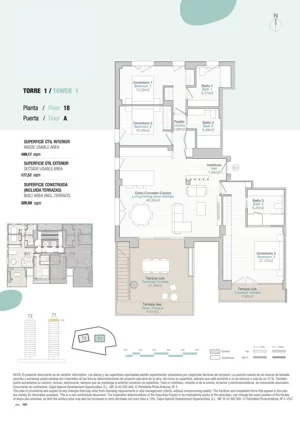 4 pokoje, mieszkanie 109,17 m², piętro 18, oferta nr 18A, Av. Europa, Calpe, Avenida Europa