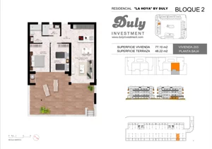 3 pokoje, apartament 77,10 m², parter, oferta nr 203, LA HOYA BY DULY, Torrevieja, c. Lagos de Covadonga