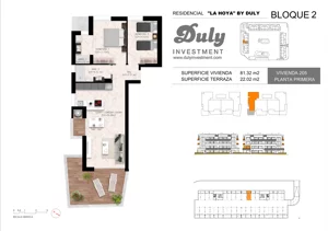 3 pokoje, apartament 81,32 m², piętro 1, oferta nr 205, LA HOYA BY DULY, Torrevieja, c. Lagos de Covadonga