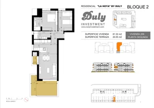 3 pokoje, apartament 81,32 m², piętro 2, oferta nr 209, LA HOYA BY DULY, Torrevieja, c. Lagos de Covadonga