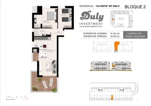 3 pokoje, apartament 81,32 m², piętro 2, oferta nr 209, LA HOYA BY DULY, Torrevieja, c. Lagos de Covadonga
