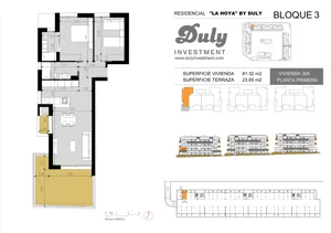 3 pokoje, apartament 81,32 m², piętro 1, oferta nr 305, LA HOYA BY DULY, Torrevieja, c. Lagos de Covadonga