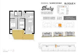 3 pokoje, apartament 77,10 m², piętro 1, oferta nr 407, LA HOYA BY DULY, Torrevieja, c. Lagos de Covadonga