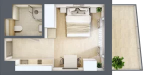 1 pokój, lokal inwestycyjny 22,94 m², piętro 1, oferta nr A2.01, Aquamarina 3, Międzyzdroje, ul. Gryfa Pomorskiego 80 b