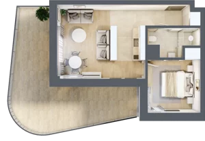 2 pokoje, lokal inwestycyjny 39,77 m², piętro 1, oferta nr B2.10, Aquamarina 3, Międzyzdroje, ul. Gryfa Pomorskiego 80 b