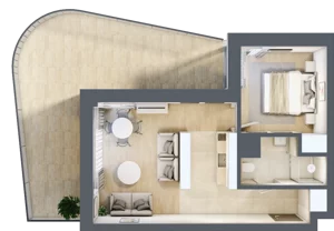 2 pokoje, lokal inwestycyjny 39,78 m², piętro 1, oferta nr B2.04, Aquamarina 3, Międzyzdroje, ul. Gryfa Pomorskiego 80 b