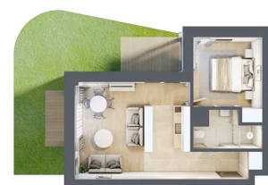 2 pokoje, lokal inwestycyjny 39,78 m², parter, oferta nr B1.05, Aquamarina 3, Międzyzdroje, ul. Gryfa Pomorskiego 80 b